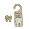 Houten tandenfee deurhanger en bord set voor kinderen verloren tand cadeau decoratie detail - 23*9cm / Stijl A