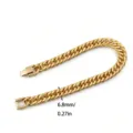 Herren Gold Kubanische Kette Armband Edelstahl Edelstahl Hip Hop Punk Schmuck 6.8mm - 17cm / 6.8mm Gold