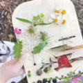 Holz Blumen und Blätter Sammler Brett für Kinder Natur Erkundung und Steckspiel Dekoration. - Blumenständer aus Holz 1
