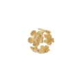 18K Vergoldet Edelstahl Blumen Offener Ring Verstellbar Floral Schmuck Damen Neu - 1 Stück / Blumenring Gold