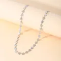 Dettaglio della collana con catena a stella in acciaio inossidabile argentato e ciondoli. - Solo Collana (Senza Bracciale/Orecchini) / Oro 18K / Argento
