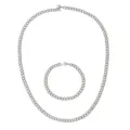 Set Collana e Bracciale in Acciaio Inossidabile Colore Argento Variante di Gioielli - Set Bracciale e Collana Argento / Oro 18K / Argento