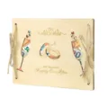 Holz Geldgeschenk Hochzeit Verlobung Deko Schild holzgeschenke Geldhalter Geschenk - Weinglasform