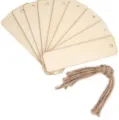 Wooden blank bookmarks with tassel pendant, DIY handmade wooden gift bookmarks wood slices tags. - 10 Pieces/Pack