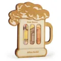 Hölzerner Bierkrug Geldhalter Holzkunst Geschenk Biergeld Spardose Party Dekoration - 13.2x15.4x0.3cm / Naturholzfarbe