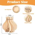 Wooden puzzle vase display stand flower arrangement holder home office decor desktop ornament - Style D (18x18cm)