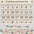 Wooden math number tiles and animal accessories set for early childhood education and learning. - 15*15*1cm / Style 1