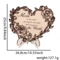 Regalo de placa de corazón de madera para el Día de la Madre decoración de mesa con grabado. - Adorno Corazón Día Madre A