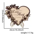 Placa de corazón de madera para el Día de la Madre decoración de mesa con soporte - Adorno Corazón Día Madre B