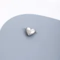 Chiusura magnetica a cuore in acciaio inossidabile accessorio per gioielli fai da te argento - Colore acciaio