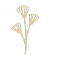 Decoration de decoupe de fleurs sauvages en bois, panneau de tige de fleur rustique pour art DIY. - Style de Fleur 2 / 1 Pièce/Paquet