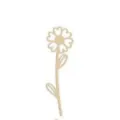 Wooden wildflower decoration cutout, heart-shaped petal wooden flower craft stem variant - Flower Style 8