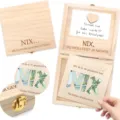 Ξύλινο κουτί δώρου γάμου με σχέδιο κοπής NIX, τέλειο δώρο για τους νιόπαντρους. - Τίποτα
