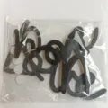 Adorno de arte de letras cursivas de madera, decoración de palabras script negra para amor. - Set de 3 negro + 10 puntos de pegamento
