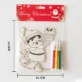 Kit de pintura de duende de madera de Navidad DIY con bolígrafos de colores, juguete artesanal infantil. - Elfo