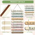 Wooden hanging sign detail showcasing 0.2in thickness, sturdy rope, and clear UV printing. - Style 2