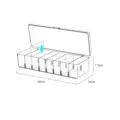 Transparente Acryl Kontaktlinsen Aufbewahrungsbox mit Fächern und staubdichtem Deckel für Tisch. - Große Aufbewahrungsbox Mit Fächern