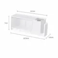 Porta spazzolino da muro organizer da bagno in plastica con gancio bianco - Gancio Singolo Tazza / Bianco