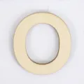 Houten letter O DIY knutselen blanke schijf natuurlijk hout woondecoratie foto rekwisiet - Letter O / Hoogte 3cm
