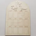 Cornice foto pietra miliare bambino legno primo anno pannello mensile decorazione - Modello arco con lettere bianche