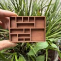 Mini étagère en bois multi-compartiments pour ranger cristaux et spécimens minéraux présentoir - Style F