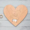 Custom wooden baby birth bracelet commemorative plaque newborn handprint keepsake display sign - Style B 15cm