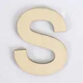 Houten letter S DIY ambacht natuurlijke houtchip hoofdletter alfabet woondecoratie prop - Letter S / 11cm Hoogte