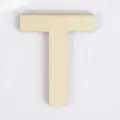 DIY houten hoofdletter T uitgesneden ambacht voor huisdecoratie, wandkunst en fotorekwisieten. - Letter T / 11cm Hoogte