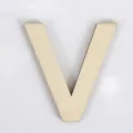 Houten letter V uitsnede DIY ambacht alfabet stuk voor huisdecoratie en fotografie rekwisieten - Letter V / 11cm Hoogte
