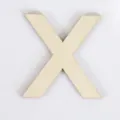 Houten letter X uitsnede, DIY houten alfabet stuk voor huisdecoratie en foto rekwisieten. - Letter X / 11cm Hoogte