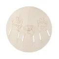 Hölzernes Neugeborenes Baby Armband Display Schild, runder gravierter Hand Erinnerung. - Stil L 15cm