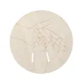 Hölzerne Neugeborene Baby Handabdruck Gedenktafel Meilenstein Schild Taufe Geschenk Display - Stil M 15cm