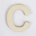 DIY houten hoofdletter C ambacht stuk, natuurlijke houtschijf voor thuis decor foto rekwisiet - Letter C / 11cm Hoogte
