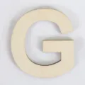 DIY houten hoofdletter G houtchip ambacht huisdecoratie accessoire fotografie rekwisiet - Letter G / 11cm Hoogte