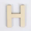 Houten letter H houtsnede ambacht DIY hoofdletter huisdecoratie accessoire foto rekwisiet - Letter H / 11cm Hoogte