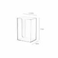 Transparante acryl tissuebox, kleine muurgemonteerde servethouder voor badkamer en toilet. - S / 1 Stuk / Transparant