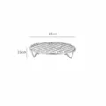 Stainless steel round cooling rack with feet, durable wire mesh grill for BBQ and baking. - 8261. Grid-15cm (Leg Height 2cm)