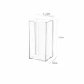 Transparante acryl tissuebox, grote U-mond gezichtshanddoek houder voor in de badkamer. - L / 1 Stuk / Transparant