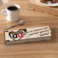 Caja de regalo de madera creativa para dinero con texto grabado y tierno diseño de oso tierno. - Estilo 6
