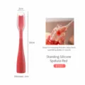 Mini spatule en silicone rouge et cuillere a confiture avec oreilles de chat, 16cm de long. - 1 Pièce/Paquet / Rouge
