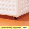 Adhesive roller plastic storage basket wheels 4pcs pack small wheel bottom accessory. - Adhesive Roller-Single Wheel (2203) / Set of 4