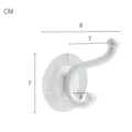 Crochet adhésif blanc double tête support de suspension polyvalent pour cuisine et maison - Double Crochet Sans Trace Arche Ronde Blanche
