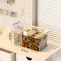 Boîte de rangement de cartes en acrylique transparent avec couvercle et séparateur. - Portable avec Séparateurs / Transparent