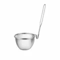 Stainless steel fine mesh skimmer with long handle, kitchen colander strainer for hot pot 12cm - Wall-Mounted Strainer - Long Vertical Handle / Diameter 12cm
