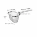 Stainless steel hot pot skimmer moon-shaped mesh strainer with long handle for kitchen use. - Wall-Mounted Strainer - Crescent Type / Crescent Shape