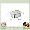 Stainless steel food storage container 300ml kitchen leakproof box with date recording function - 300ml / Knob Lid Style / Small Short Unit (8121)