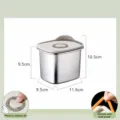 Japanese 304 stainless steel food storage box 600ml leakproof kitchen container with lid - 600ml / Knob Lid Style / Small High Unit (8123)
