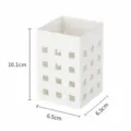 Boîte de rangement magnétique pour réfrigérateur petit porte-stylo blanc 10.1x6.5cm - Boîte de rangement magnétique à trous carrés - petite