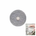 Grey round cleaning sponge with suction cup holder set, multi-layer dishwashing scrubber tool. - Suction Cup Sponge Set / 1 Piece (With Suction Cup) / Gray