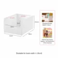 Grote witte kunststof boekenopbergdoos U-vormige bureau-organizer voor kinderboeken. - Vast Extra Groot Verbreed / 1 Stuk / Wit